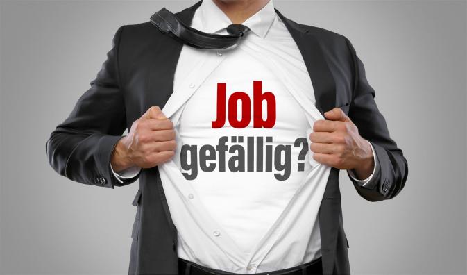 Job gefällig auf Shirt gedruckt