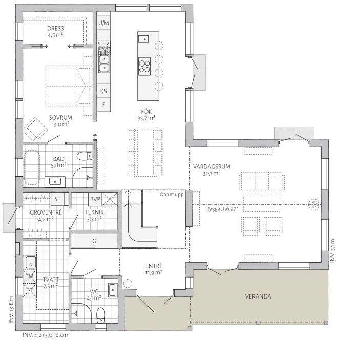 Ängsbacken Grundriss 2D