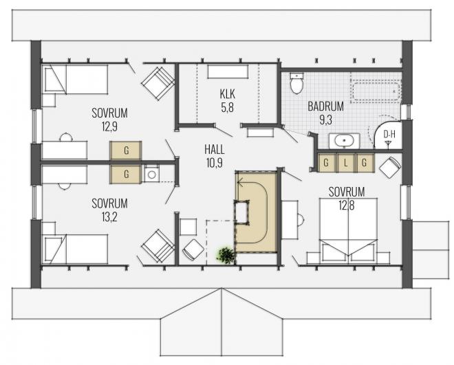 Trollenäs Grundriss 2D