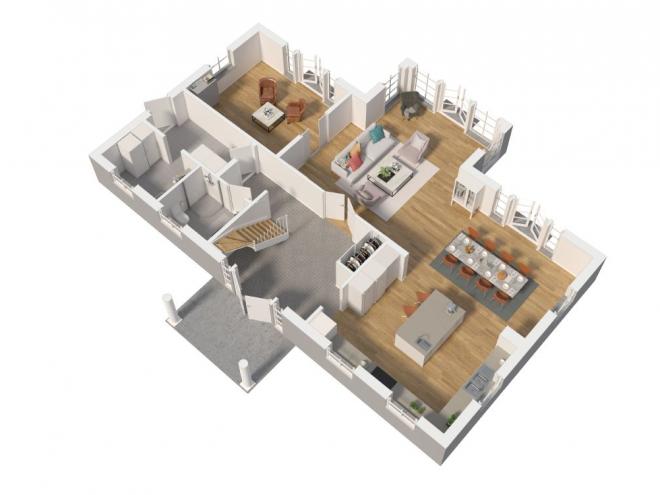 Björkenäs Grundriss 3D