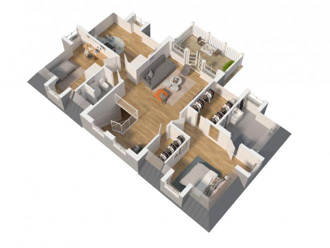 Björkenäs Grundriss 3D
