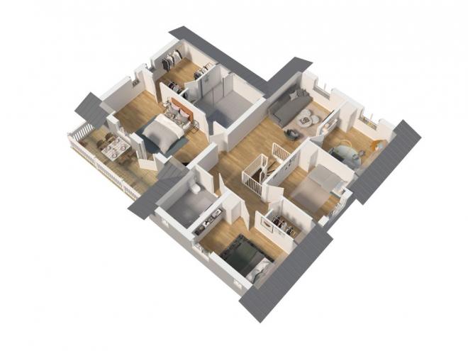 Kaptensgården Grundriss 3D