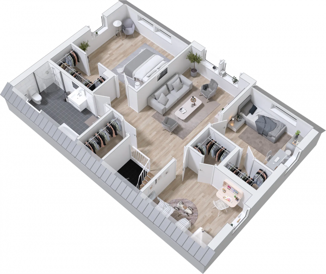 Berghem Grundriss 3D