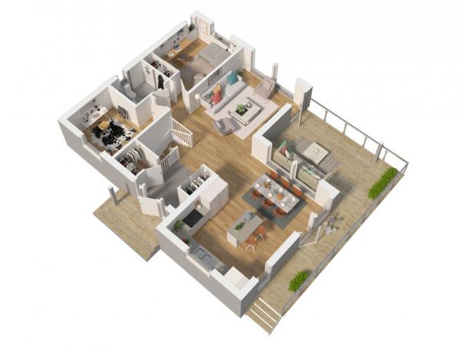 Almvik Grundriss 3D