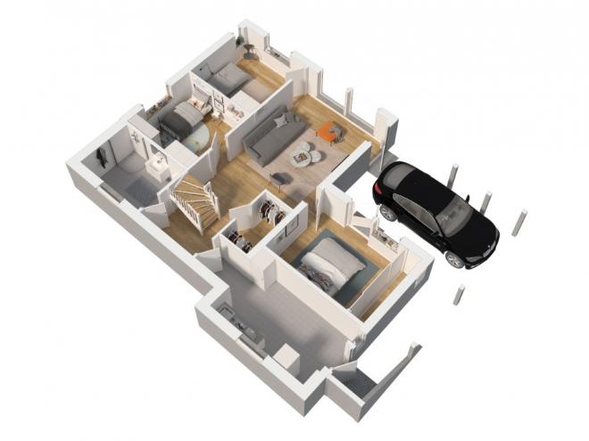 Almvik Grundriss 3D
