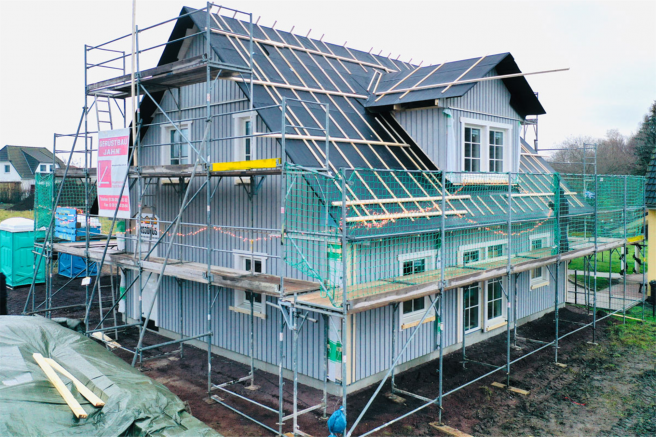 Haus im Rohbau